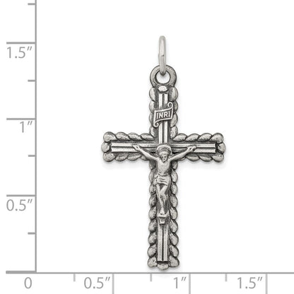 Sterlingsilber Antikisiert Inri Kruzifix Anhänger