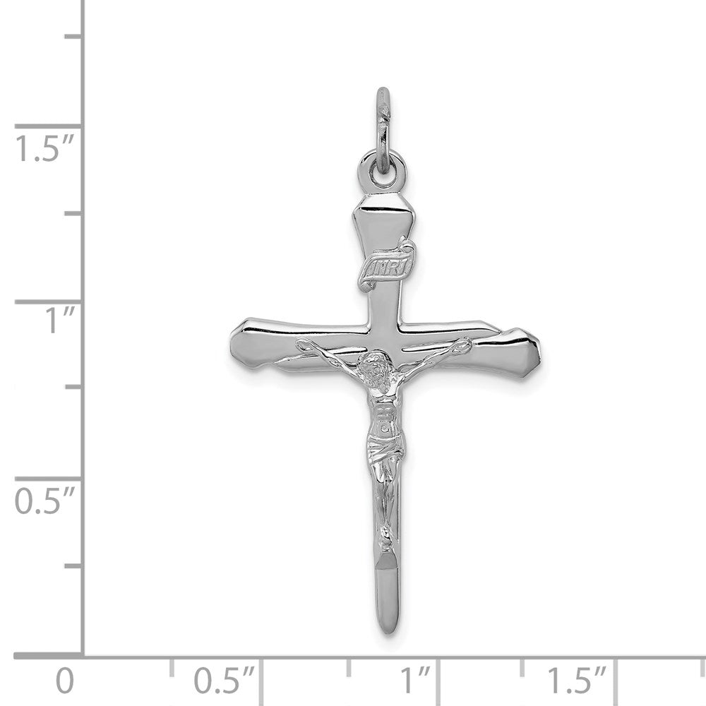 Sterlingsilber Rhodiniert Kruzifix Anhänger