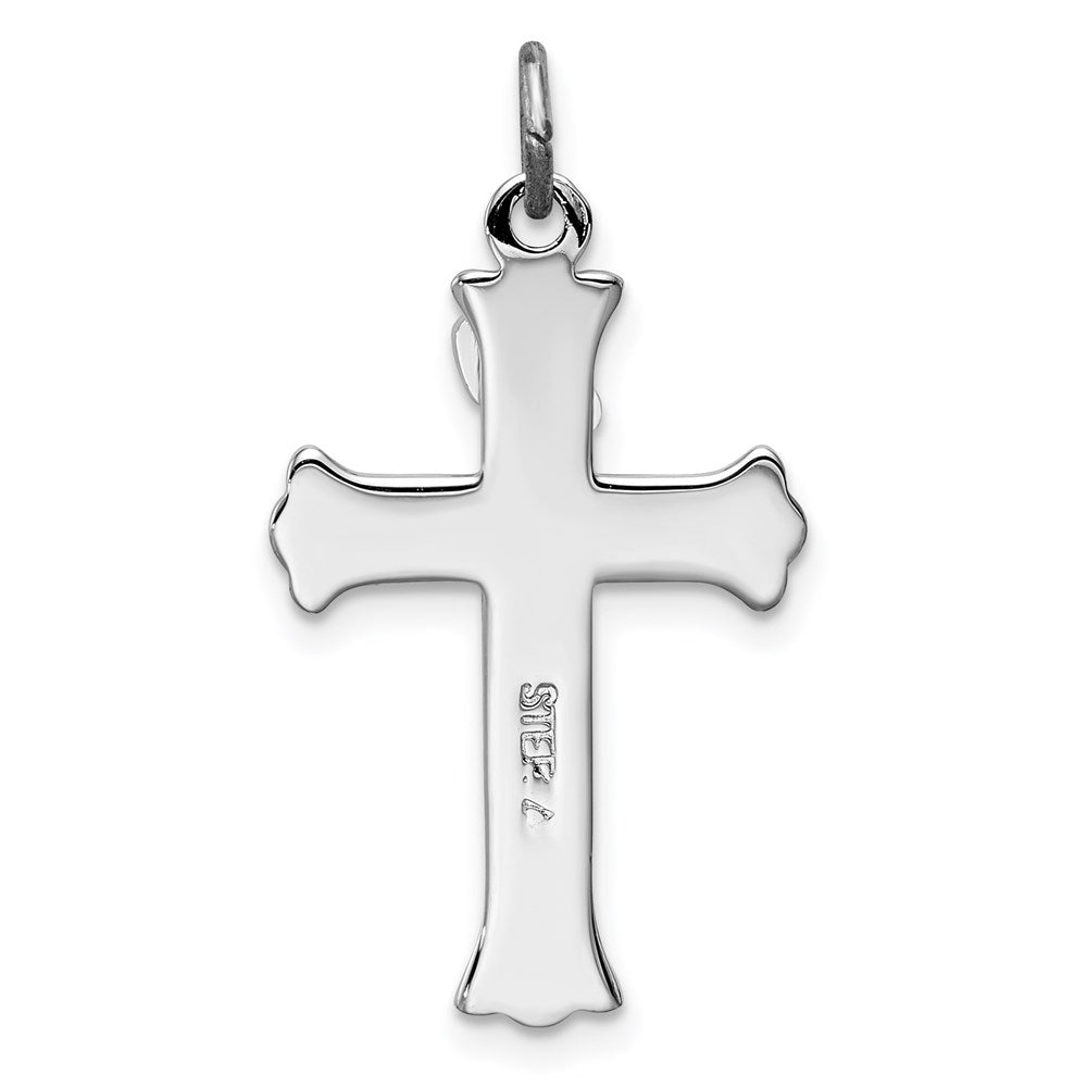 Sterlingsilber Rhodiniert Emailliert Inri Kruzifix Charm