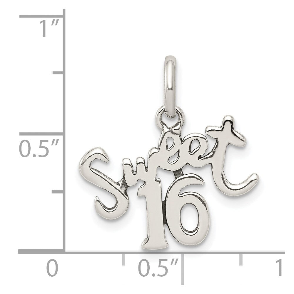 Sterlingsilber Süß 16 Charm