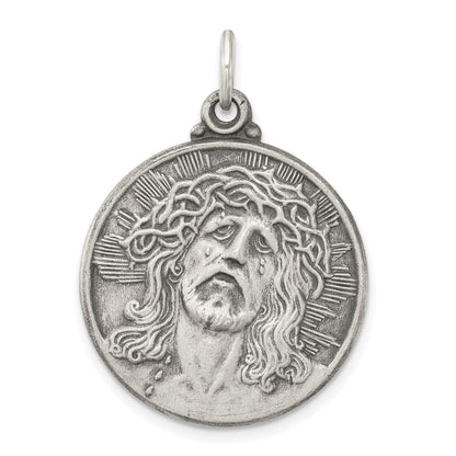 Sterlingsilber Antikisiert Ecce Homo Medaille