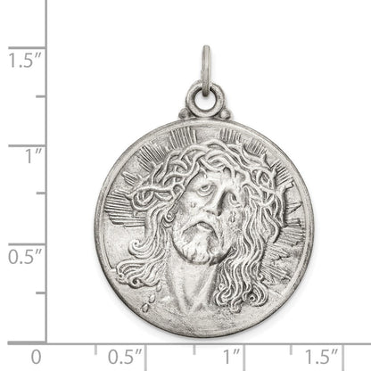 Sterlingsilber Antikisiert Ecce Homo Medaille