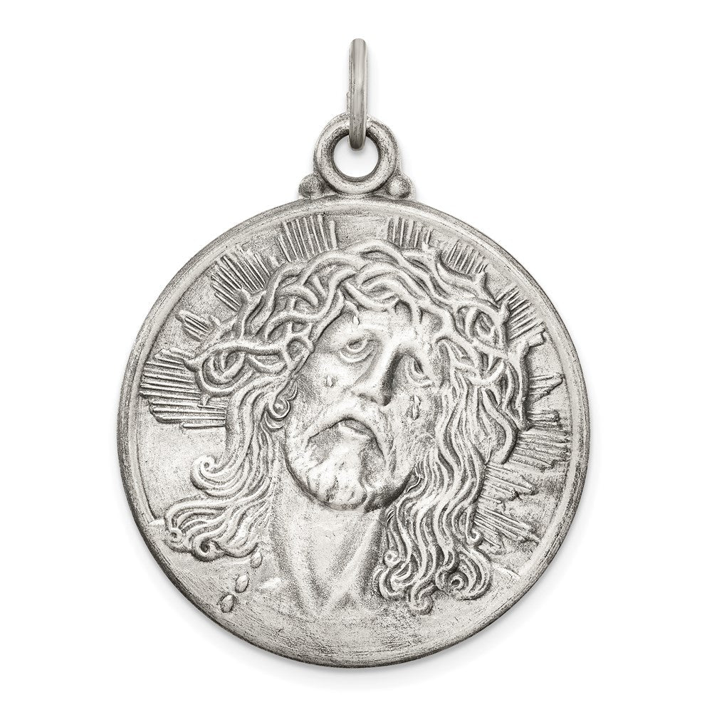 Sterlingsilber Antikisiert Ecce Homo Medaille