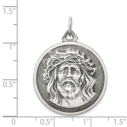 Sterlingsilber Antikisiert Ecce Homo Medaille