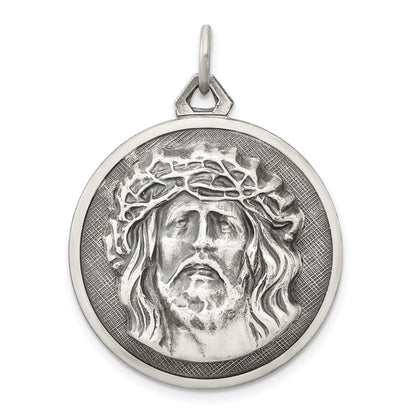 Sterlingsilber Antikisiert Ecce Homo Medaille