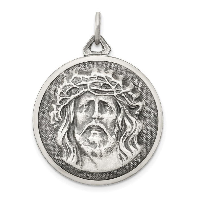 Sterlingsilber Antikisiert Ecce Homo Medaille