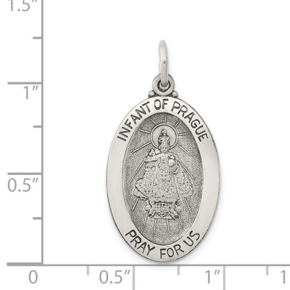 Sterlingsilber Antikisiert Infant Of Prague Medaille