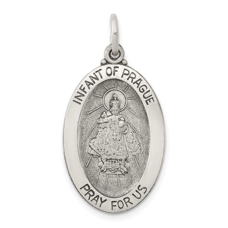 Sterlingsilber Antikisiert Infant Of Prague Medaille