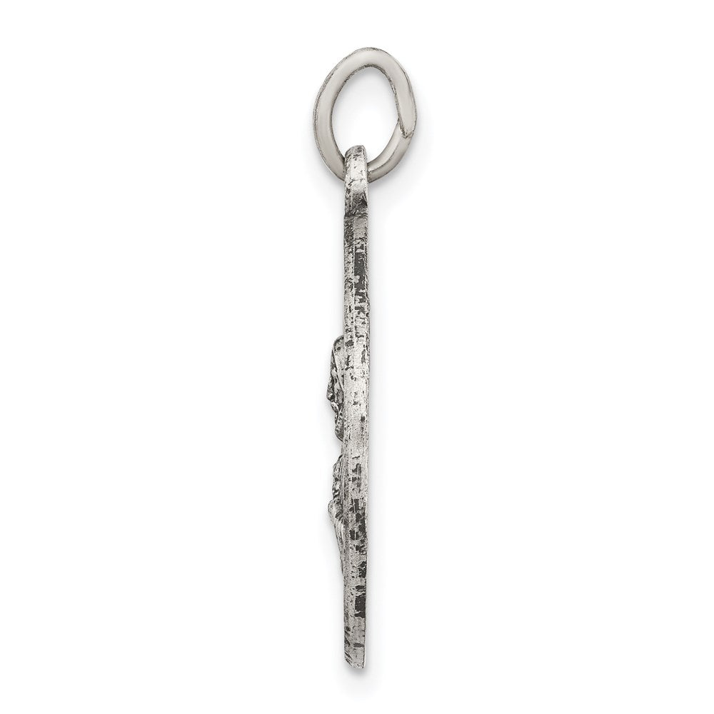 Sterlingsilber Antikisiert Heilig Herz Of Jesus Medaille
