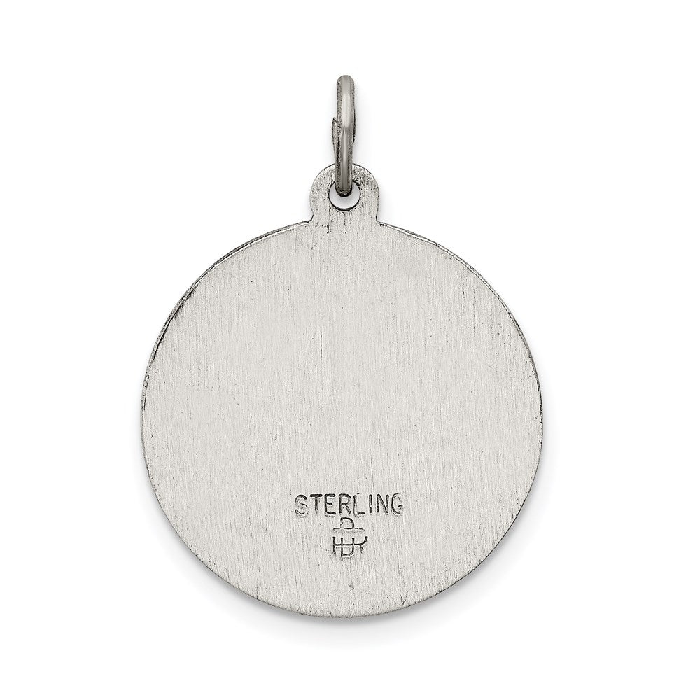 Sterlingsilber Antikisiert Heilig Herz Of Jesus Medaille