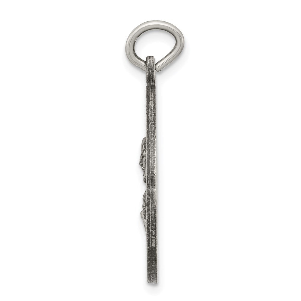 Sterlingsilber Antikisiert Heilig Herz Of Jesus Medaille