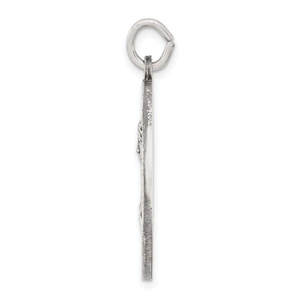 Sterlingsilber Antikisiert Heilig Herz Of Jesus Medaille