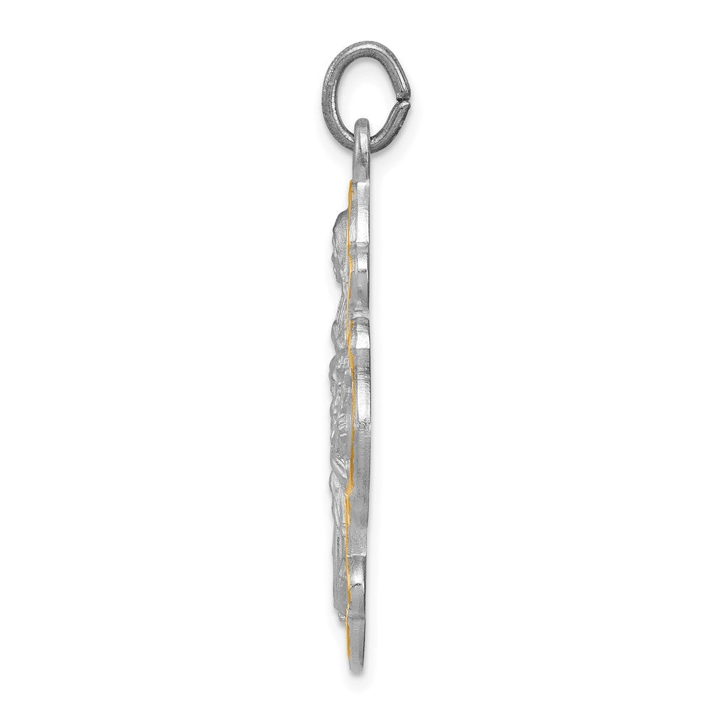 Sterlingsilber Rhodiniert 4-way Medaille