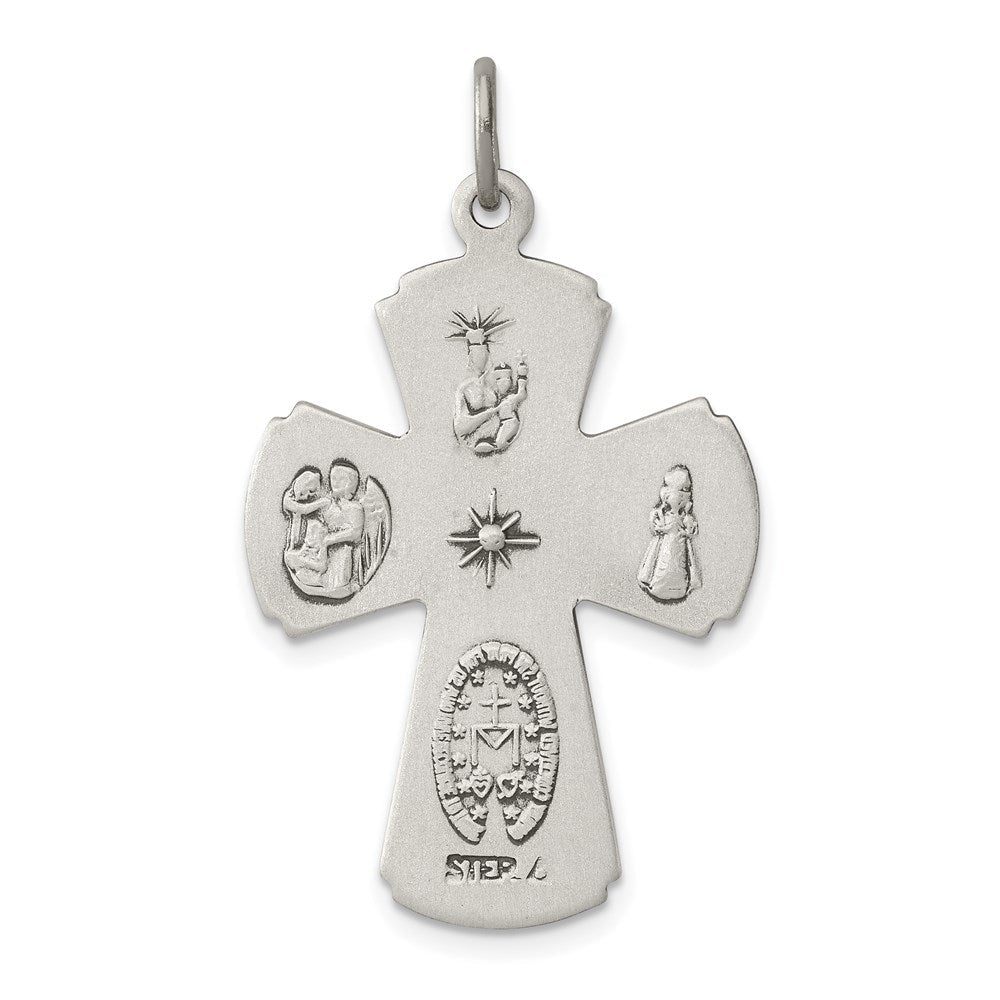 Sterlingsilber Antikisiert Kreuz Anhänger