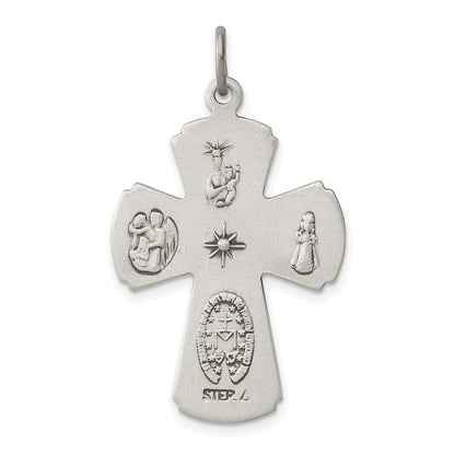 Sterlingsilber Antikisiert Kreuz Anhänger