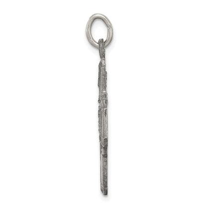 Sterlingsilber Antikisiert 4-way Medaille