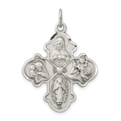 Sterlingsilber Antikisiert 4-way Medaille