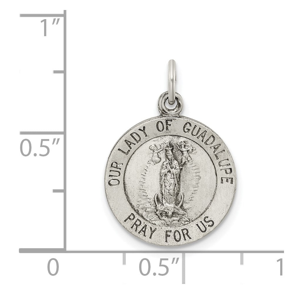 Sterlingsilber Antikisiert Our Damen Of Guadalupe Medaille