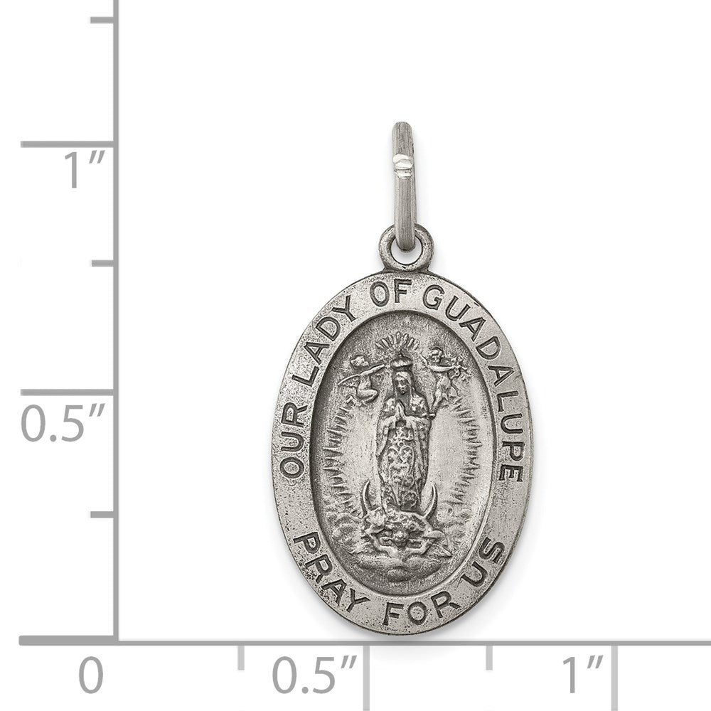Sterlingsilber Antikisiert Our Damen Of Guadalupe Medaille