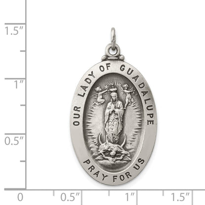 Sterlingsilber Antikisiert Our Damen Of Guadalupe Medaille
