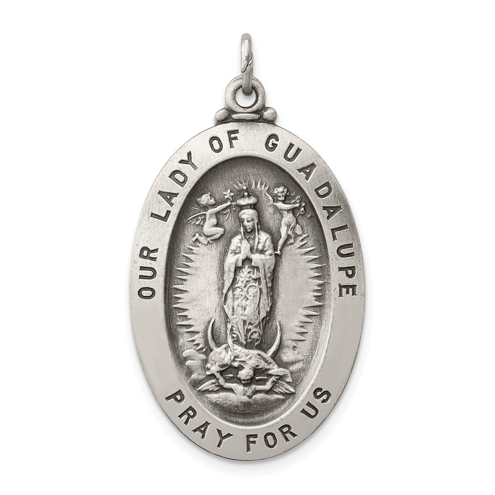 Sterlingsilber Antikisiert Our Damen Of Guadalupe Medaille