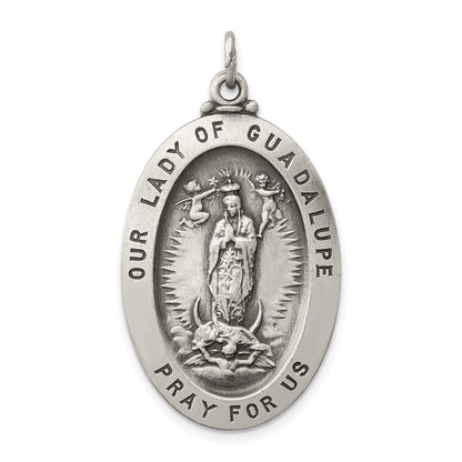 Sterlingsilber Antikisiert Our Damen Of Guadalupe Medaille