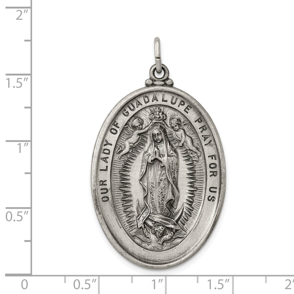 Sterlingsilber Antikisiert Our Damen Of Guadalupe Medaille