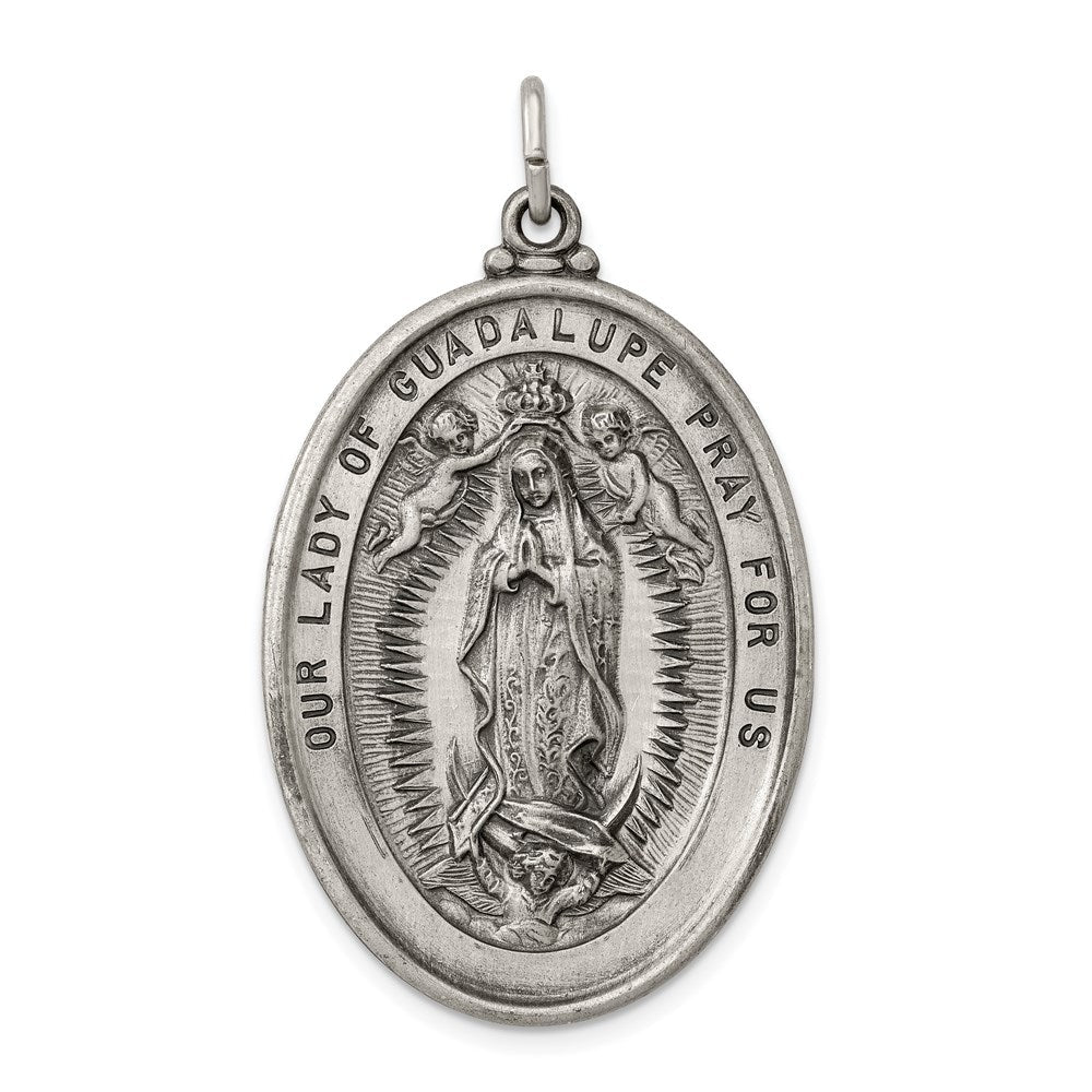 Sterlingsilber Antikisiert Our Damen Of Guadalupe Medaille