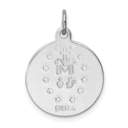 Sterlingsilber Rhodiniert Wundertätig Medaille