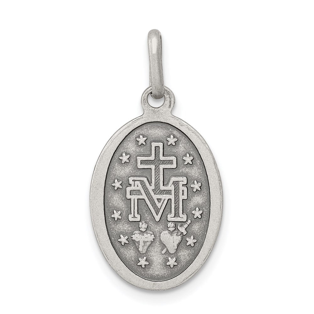 Sterlingsilber Antikisiert Wundertätig Medaille