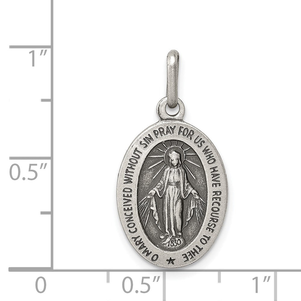 Sterlingsilber Antikisiert Wundertätig Medaille