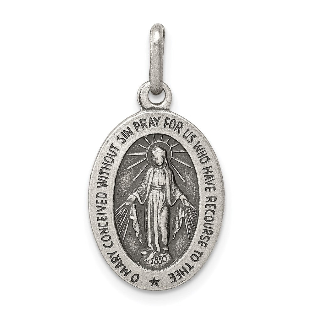Sterlingsilber Antikisiert Wundertätig Medaille
