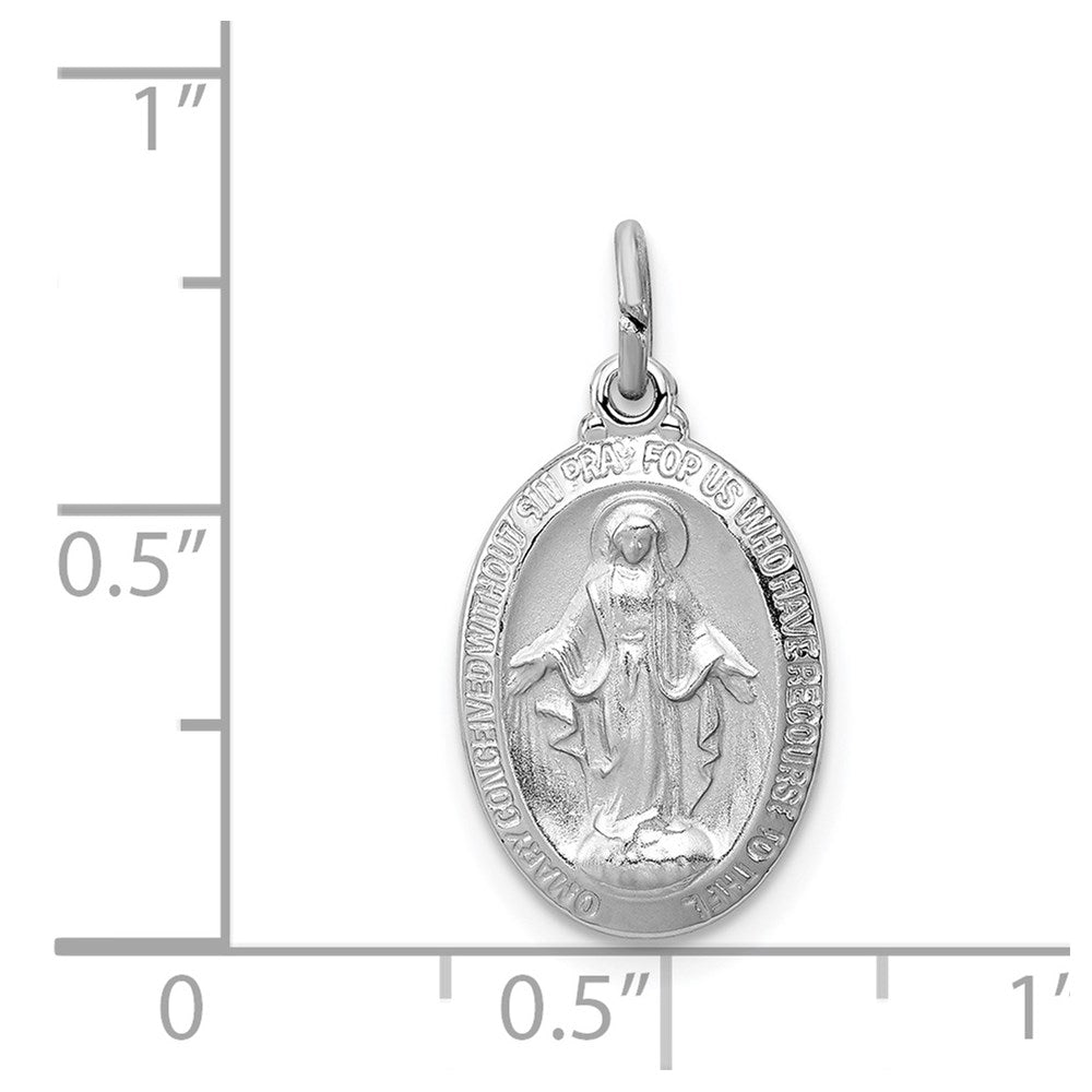 Sterlingsilber Rhodiniert Wundertätig Medaille