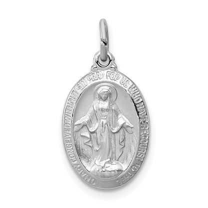 Sterlingsilber Rhodiniert Wundertätig Medaille