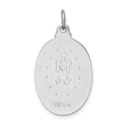Sterlingsilber Rhodiniert Wundertätig Medaille