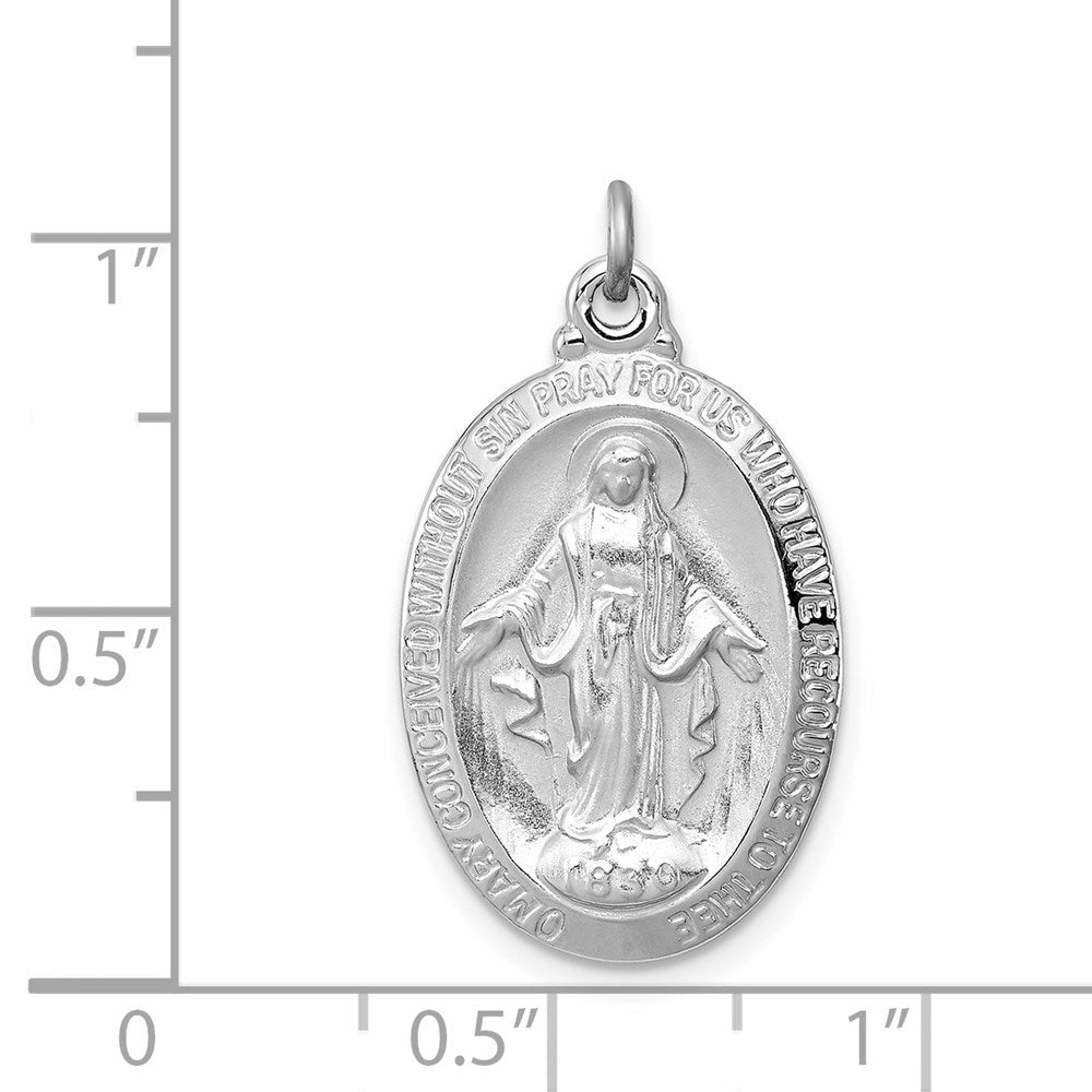 Sterlingsilber Rhodiniert Wundertätig Medaille