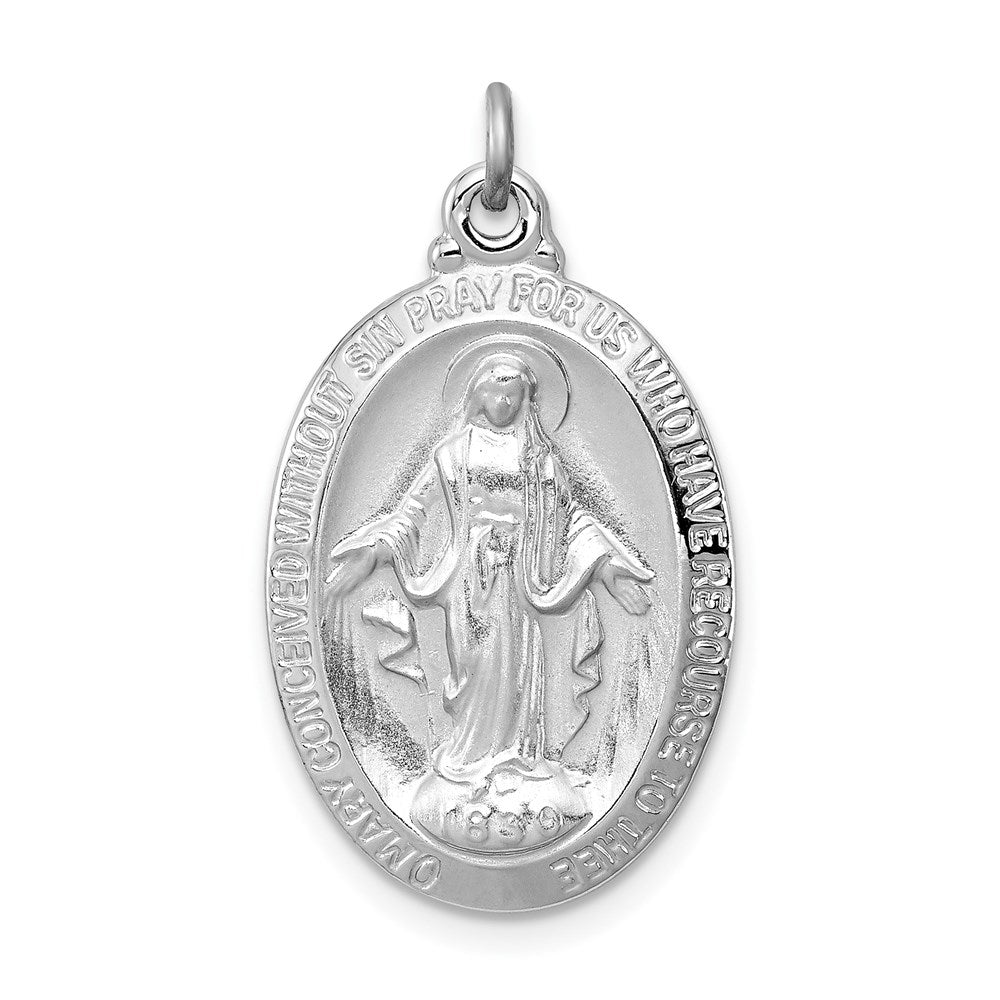 Sterlingsilber Rhodiniert Wundertätig Medaille