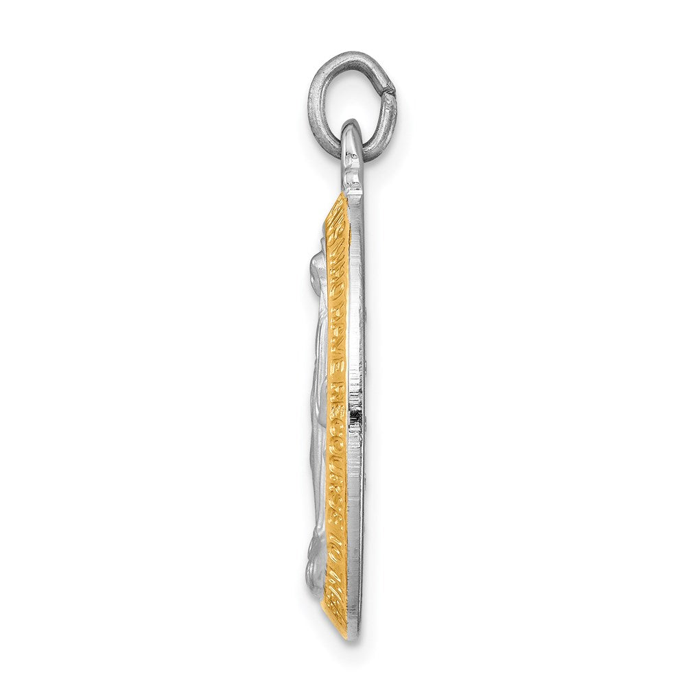 Sterlingsilber Rhodiniert Wundertätig Medaille