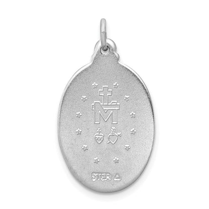 Sterlingsilber Rhodiniert Wundertätig Medaille
