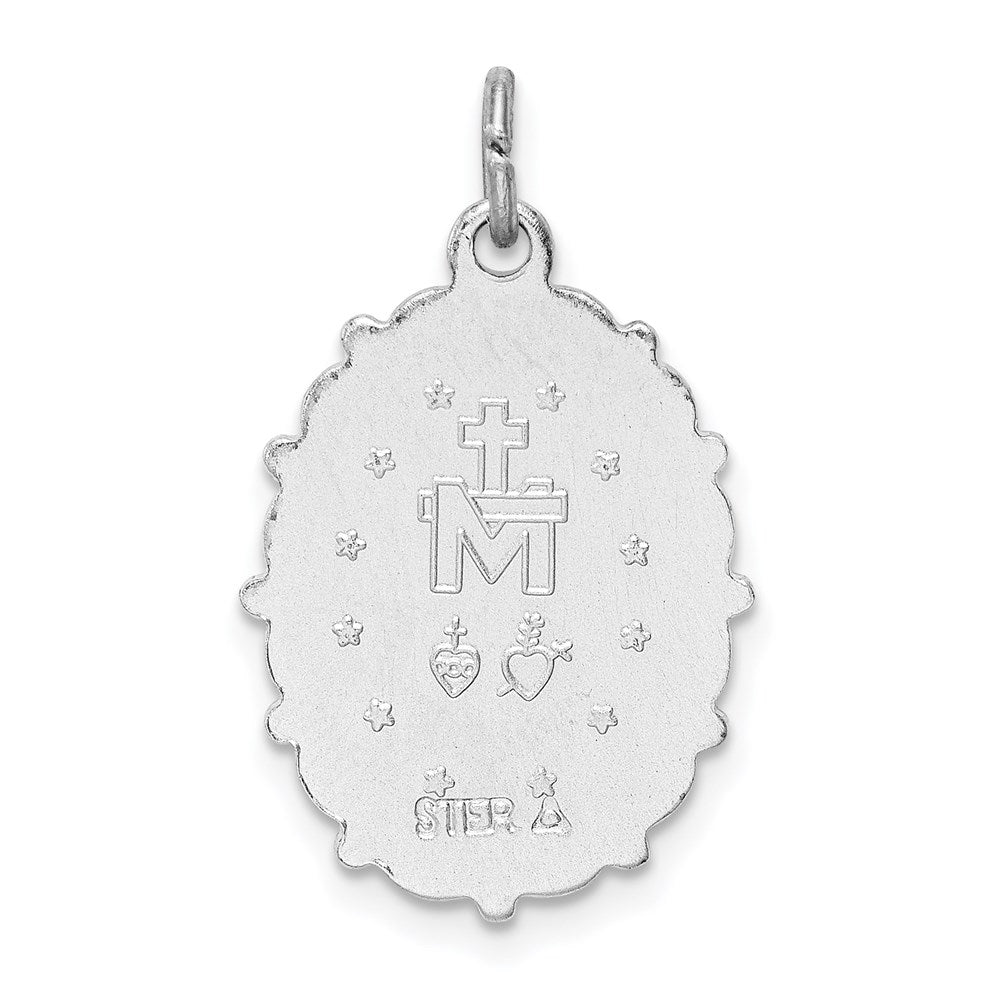 Sterlingsilber Rhodiniert Wundertätig Medaille