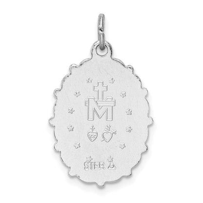 Sterlingsilber Rhodiniert Wundertätig Medaille