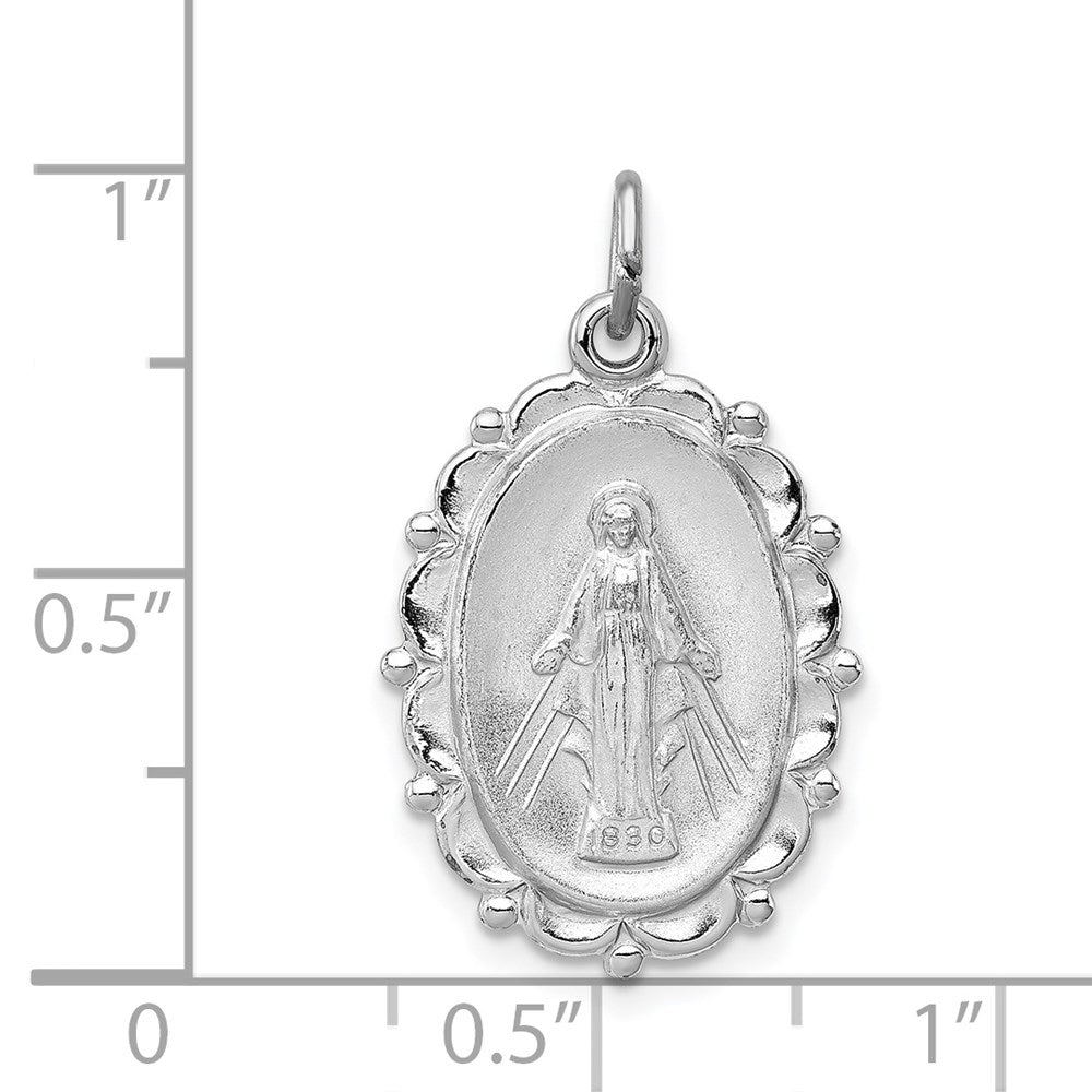 Sterlingsilber Rhodiniert Wundertätig Medaille