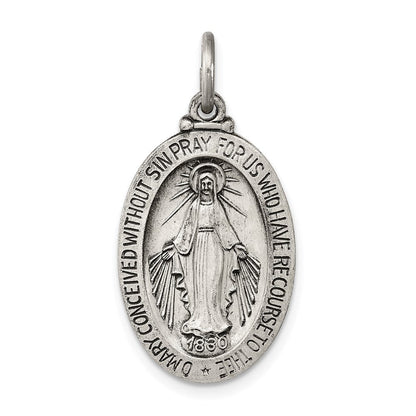 Sterlingsilber Antikisiert Wundertätig Medaille