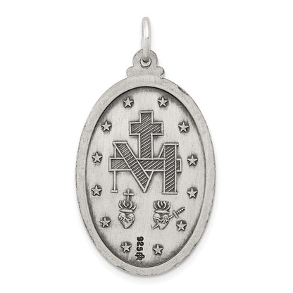 Sterlingsilber Antikisiert Wundertätig Medaille