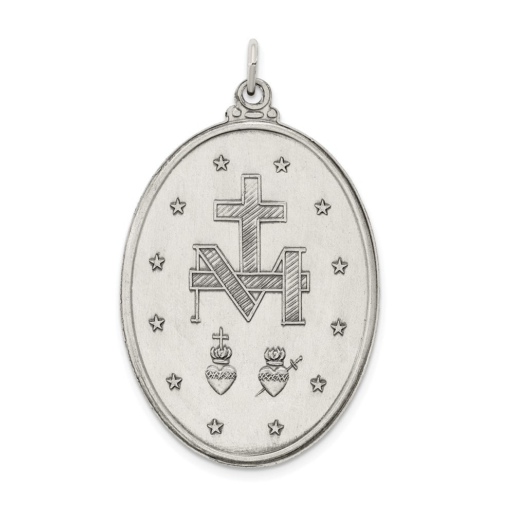Sterlingsilber Antikisiert Wundertätig Medaille