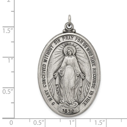 Sterlingsilber Antikisiert Wundertätig Medaille