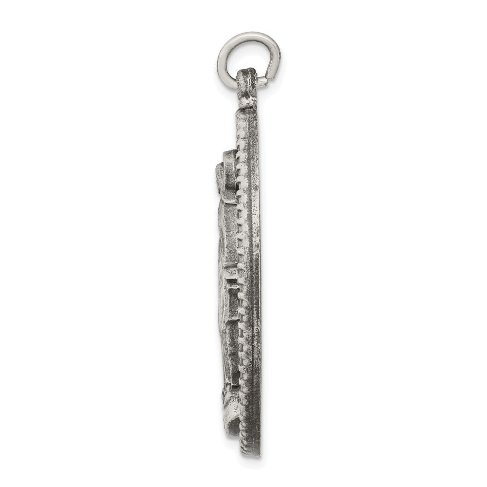 Sterlingsilber Antikisiert Wundertätig Medaille