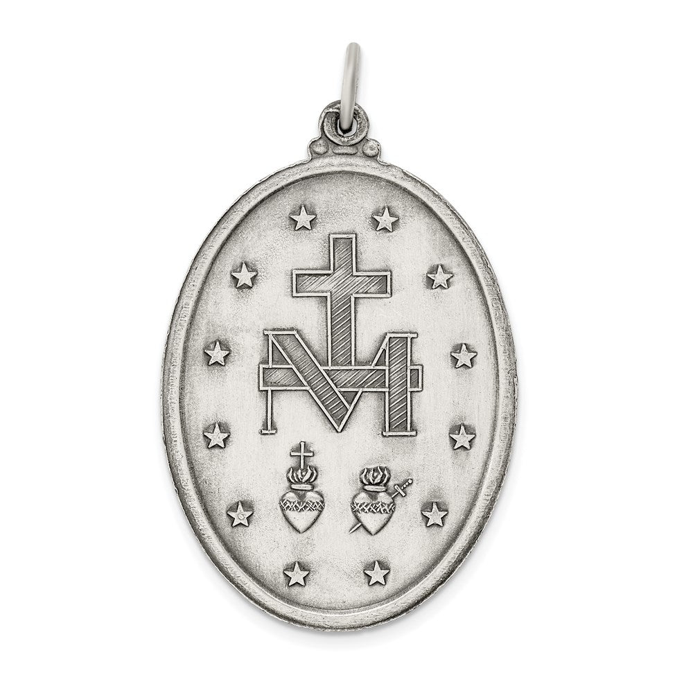 Sterlingsilber Antikisiert Wundertätig Medaille