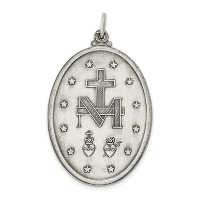 Sterlingsilber Antikisiert Wundertätig Medaille