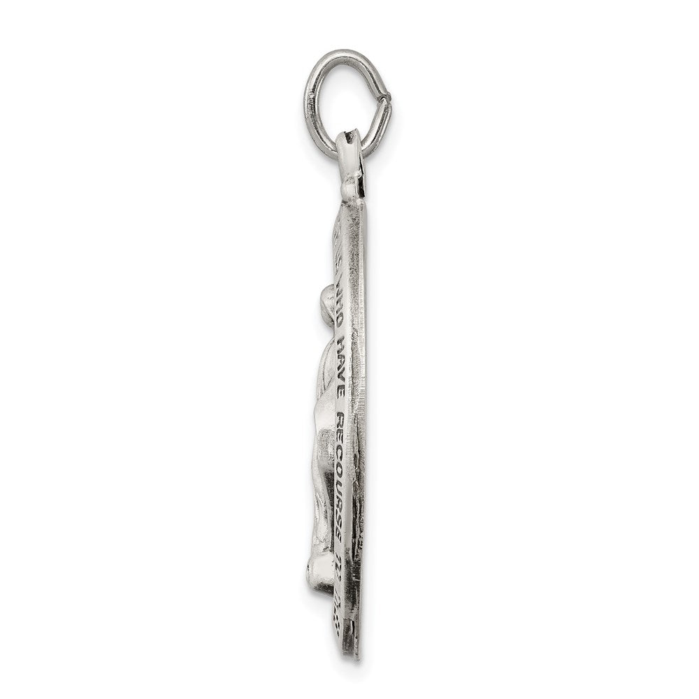 Sterlingsilber Antikisiert Wundertätig Medaille